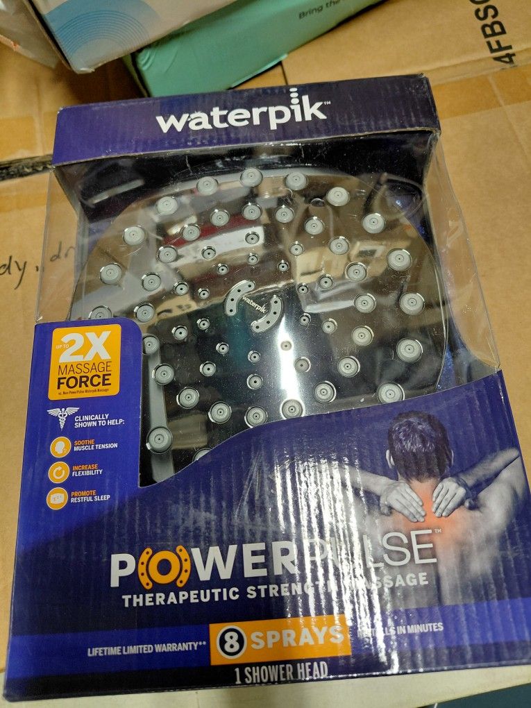 Waterpik Power Pulse Showerhead In Brushed Nickel