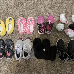 Girl Shoes With Great Condition, Size 1 And 13