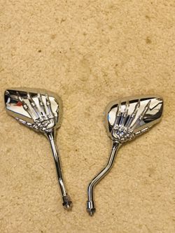 Motorcycle Skeleton Chrome Mirrors