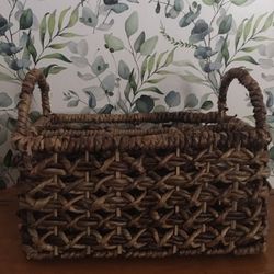 Wicker Utensil Caddy/ Basket 