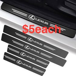 Balthus 4 Pieces Door Sill Protection Scuff Plate Guard for Lexus ES350 GS350 GS300h GS450h is300 es350 LS460 rx350 NX300h, Self-Adhesive Interior Acc