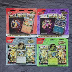 Pokemon Mega Evolution Ascended Heroes Tech Stickers & 2-Pack Blister Collection Bundle Lot Of 4 