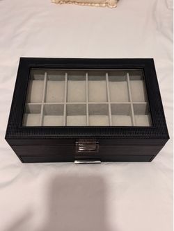Luxury Watch & Jewelry Storage Case – Elegant Organizer with Glass Display Top