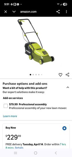 Sunjoe Electric Lawnmower 