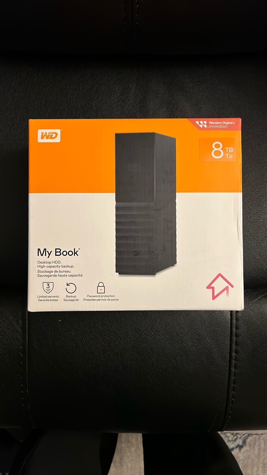 Western Digital My Book USB 3.0 Desktop External Hard Drive - 8 TB - Black