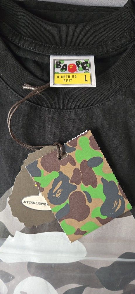 BAPE SHIRT-BLACK/GREY