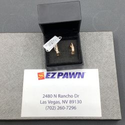 10kt Diamond Hoops 