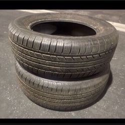 2 —- 225/60r17 Tires Good 80% Treads!!!