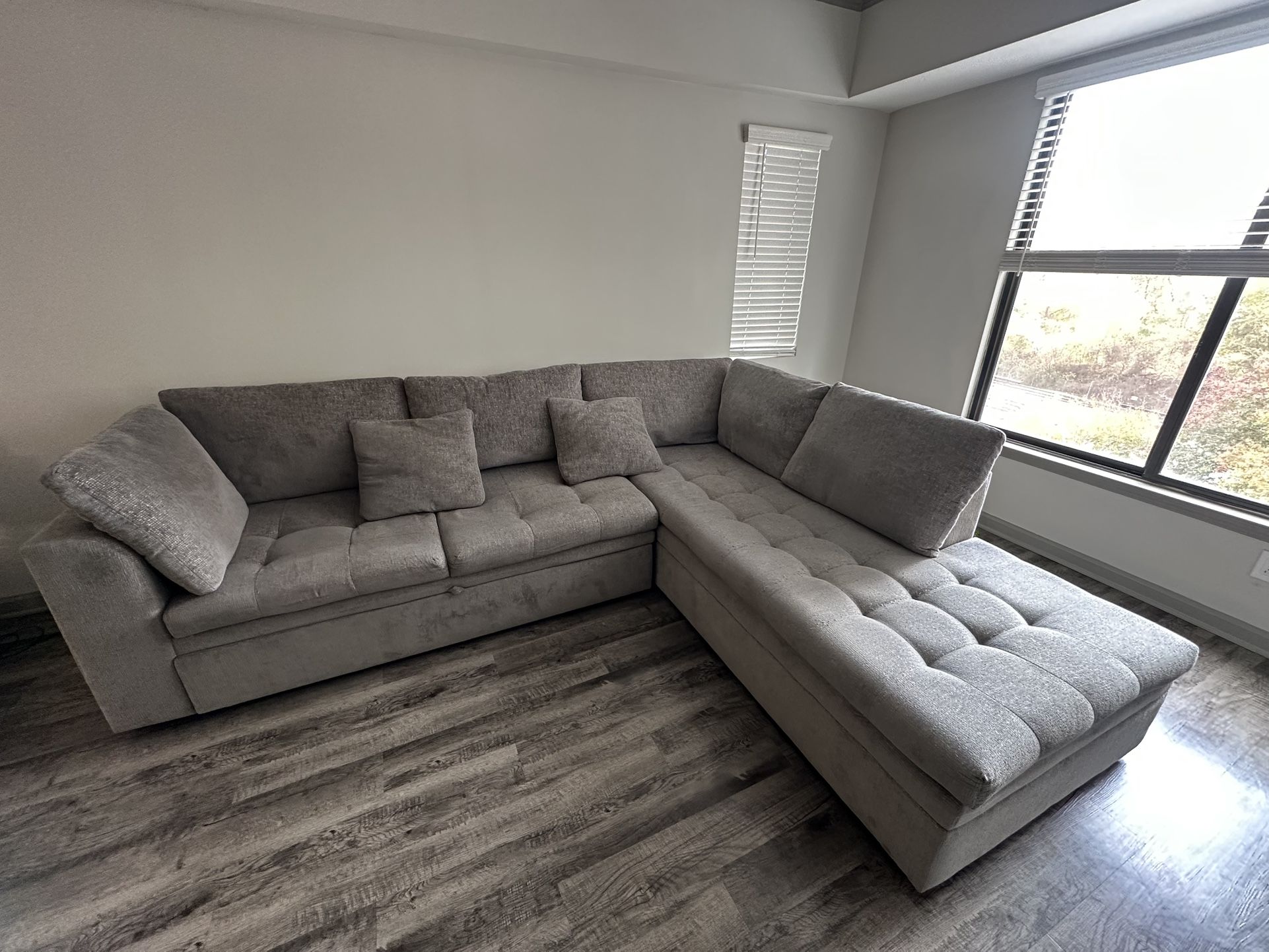 Gray Sheridan Square Sleeper Sectional For $1000