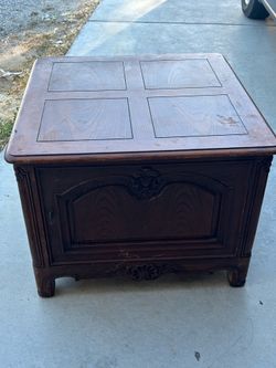 Low wooden cabinet