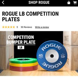 Rogue Fitness LB Competition Bumper Plate Set
