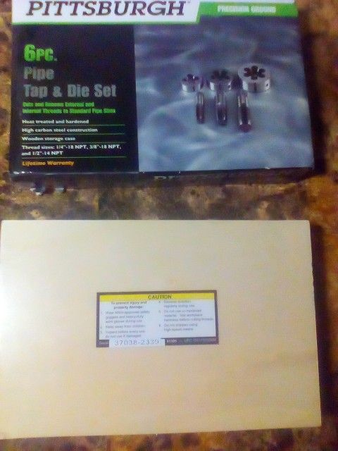 Pittsburgh 6 Piece Pipe Tap & Die Set