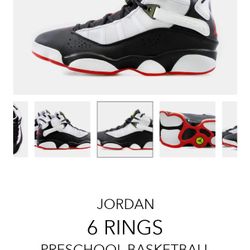 Jordan 6 Rings Size 2Y