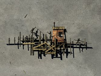 1972 Curtis Jere Sausalito Fishing Pier Warf Brutalist Mid Century Modern Art Piece