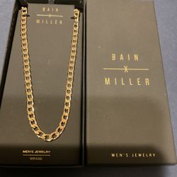 Bain Miller Gold Mans Chain  New   Great  Gift Idea  Please Check My Other Listings 