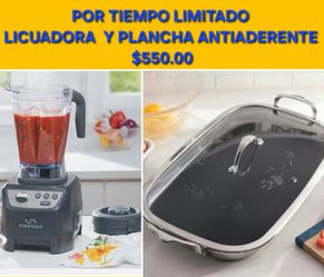 LICUADORA Y PLANCHA ANTIADERENTE