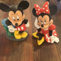 Vintage Mickey & Mini Piggy Banks