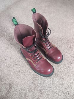 Red Solovair Boots, Steel Toe (Size 11)