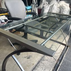 Glass Computer Desk And Chair 