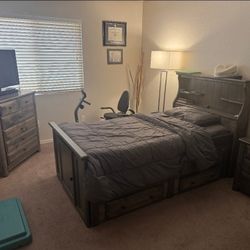 Full Bedroom Set – $400 (All or Nothing, Great Condition + Mattress Included!)