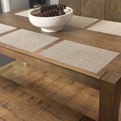 Farmhouse Dining Table w/ Matching Benches