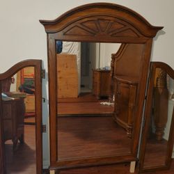 White Furniture Co Trifold Mirror