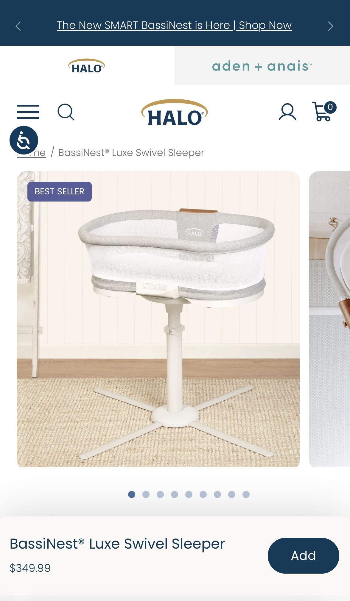 HALO BassiNest Swivel Sleeper