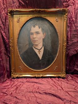 Old Victorian Frame With A Lady From The Early 1900s