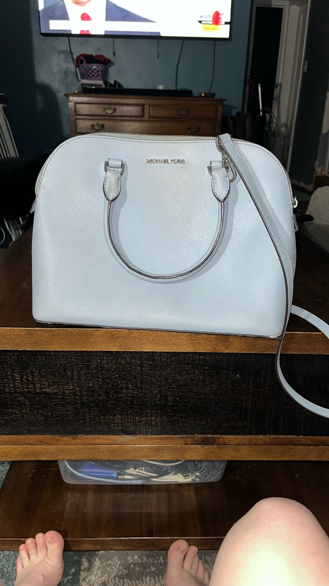 Blue Michael Kors Purse