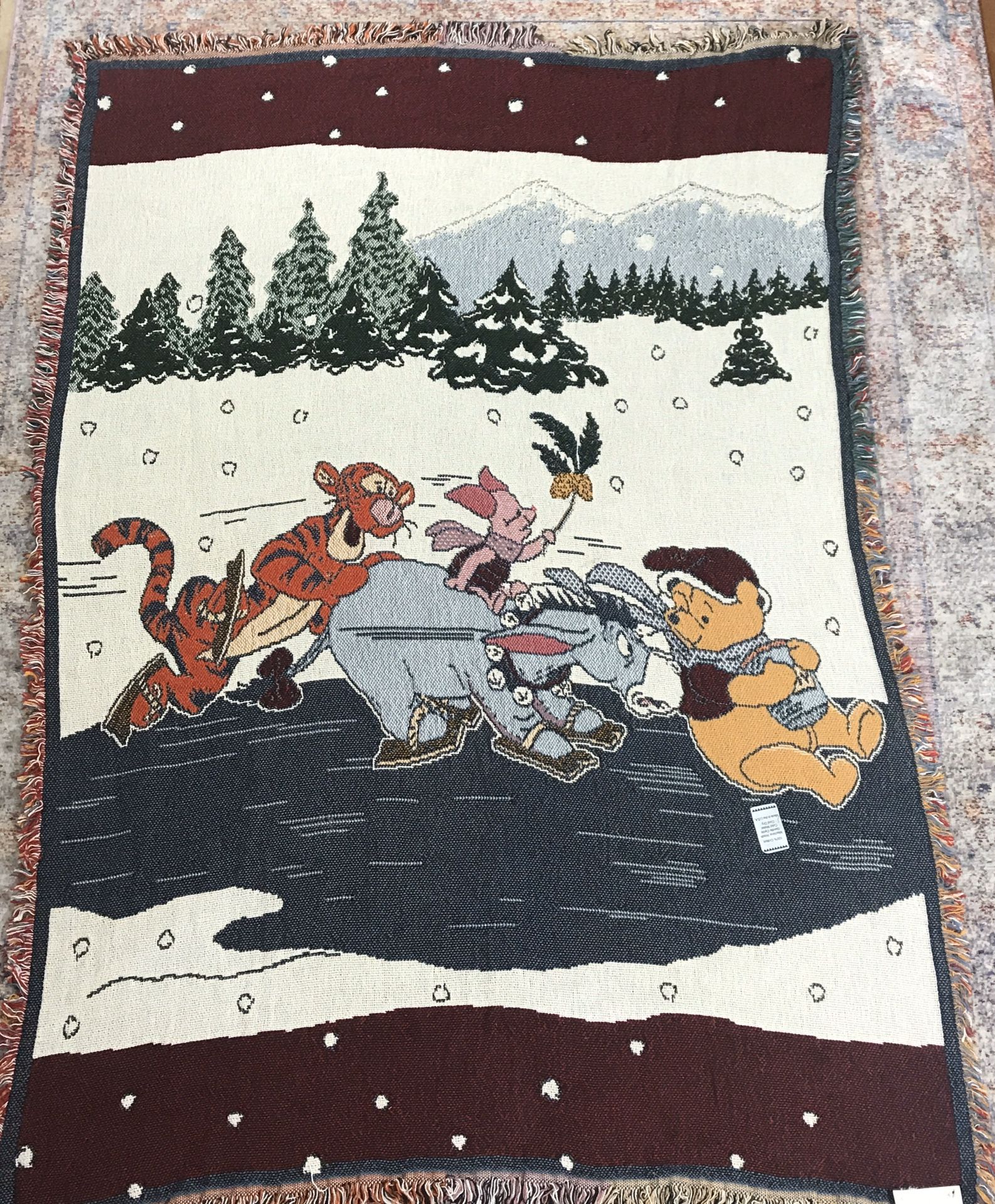Christmas Winnie the Pooh Blanket