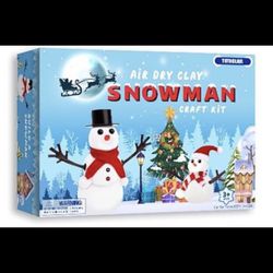 NEW! Crafts for Kids DIY 9 Pack Build a Snowman Molding Clay Kit.