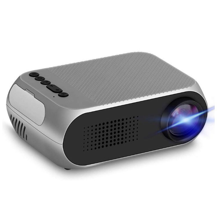 Mini Projector, LED Pico Projector Full HD 1080P Supported, Pocket Video Projector Compatible with PC TV DVD iPhone iPad USB TF AV HDMI, Home Theater