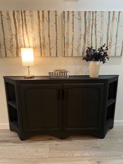 Beautiful entry console table -media console - buffet - linen cabinet