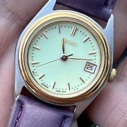 Vintage Dainty Lady Seiko 90’s CIRCA. Cream Dial