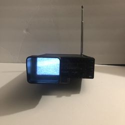 Vintage Portable Micro TV and Radio