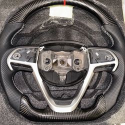 Custom Carbon Fiber Flat Bottom Steering Wheel for Jeep 