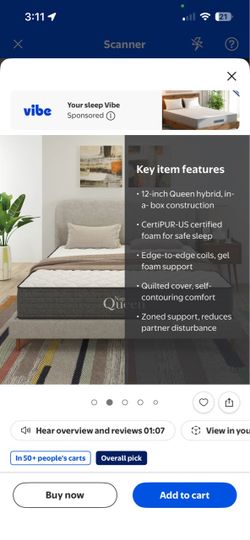 Nap Queen 12-Inch Queen Hybrid Mattress