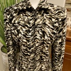 WINTER JACKET - FAUX FUR TIGER PRINT