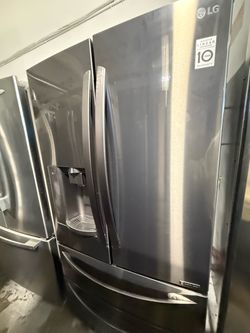 LG French Door Refrigerator Black Stainless