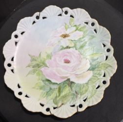 Hand Painted 1935 Porcelain Vintage Plate