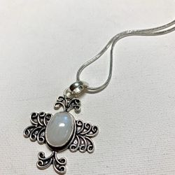 Moonstone Pendant Necklace 