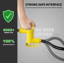 25FT 50 Amp RV/EV Extension Cord Outdoor with Grip Handle, Flexible