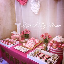 Treats kid party baby shower wedding anniversary event decor decorations pink
