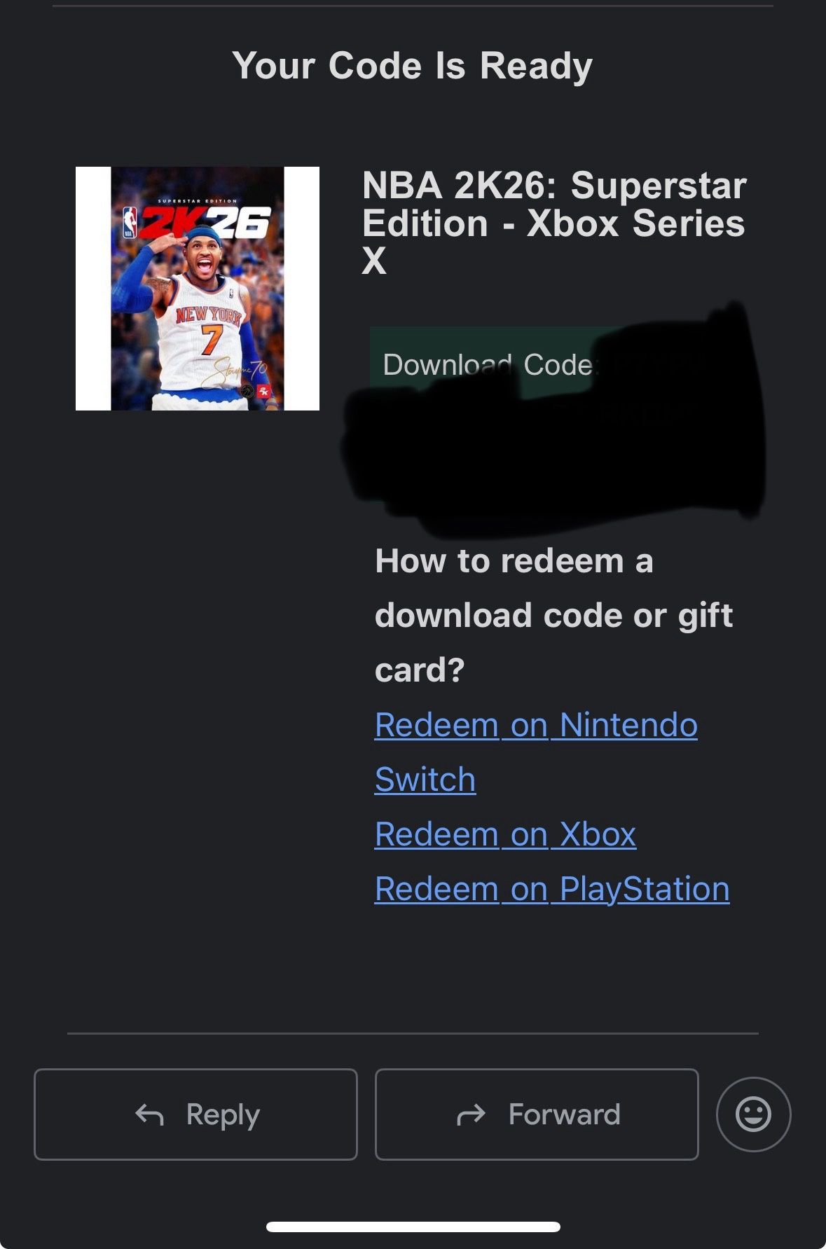 NBA 2k26 MELO Edition Digital Copy Xbox Series X/S