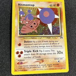 Pokémon Hitmontop — Neo Discovery 3/75 — Authentic Vintage (Moderately Played) Pokemon
