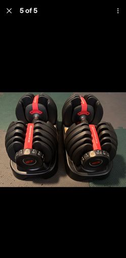 Bowflex dumbbell set hardly used