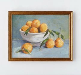 18" x 14" Citrus Harvest Framed Wall Canvas Antique Gold - Threshold™ designed with Studio McGee
