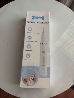 Ni-SHEN Dog Plaque Remover for Teeth,Pet Ultrasonic Tooth Cleaner,Teeth Cleaning Kit -Tartar Remover for Teeth Stains for Dogs and Cats (White)