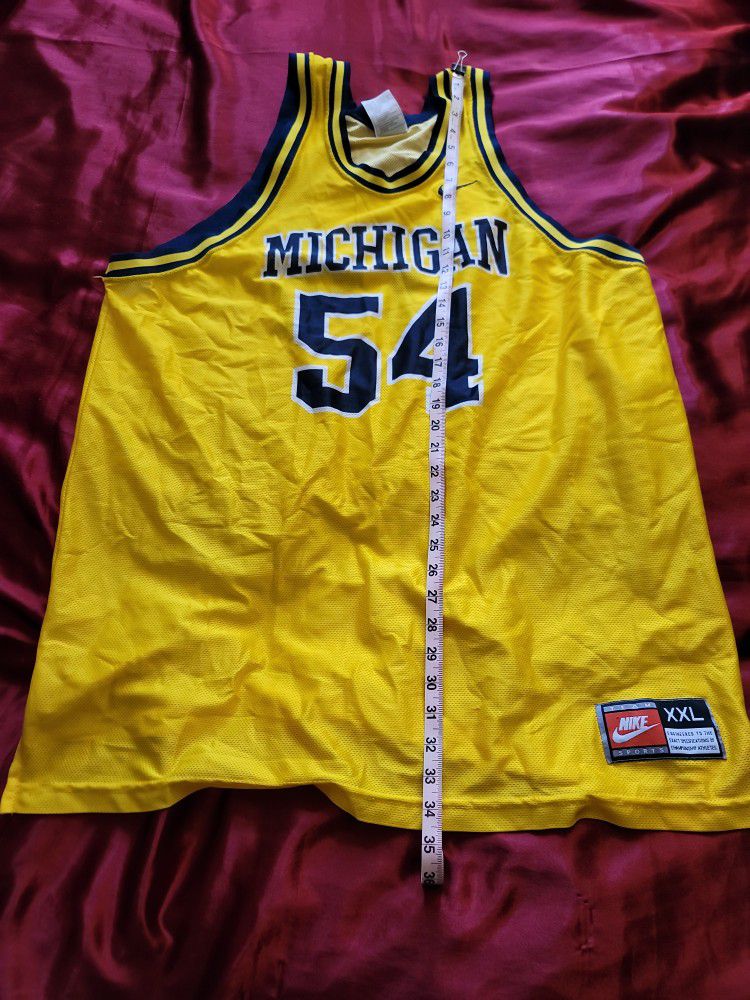 Nike Michigan Wolverines 90s Vintage Basketball Mens Jersey Shooting Shirt  NCAA