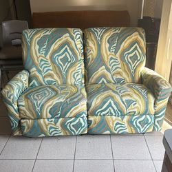 Couch Doble Green Brown Cream